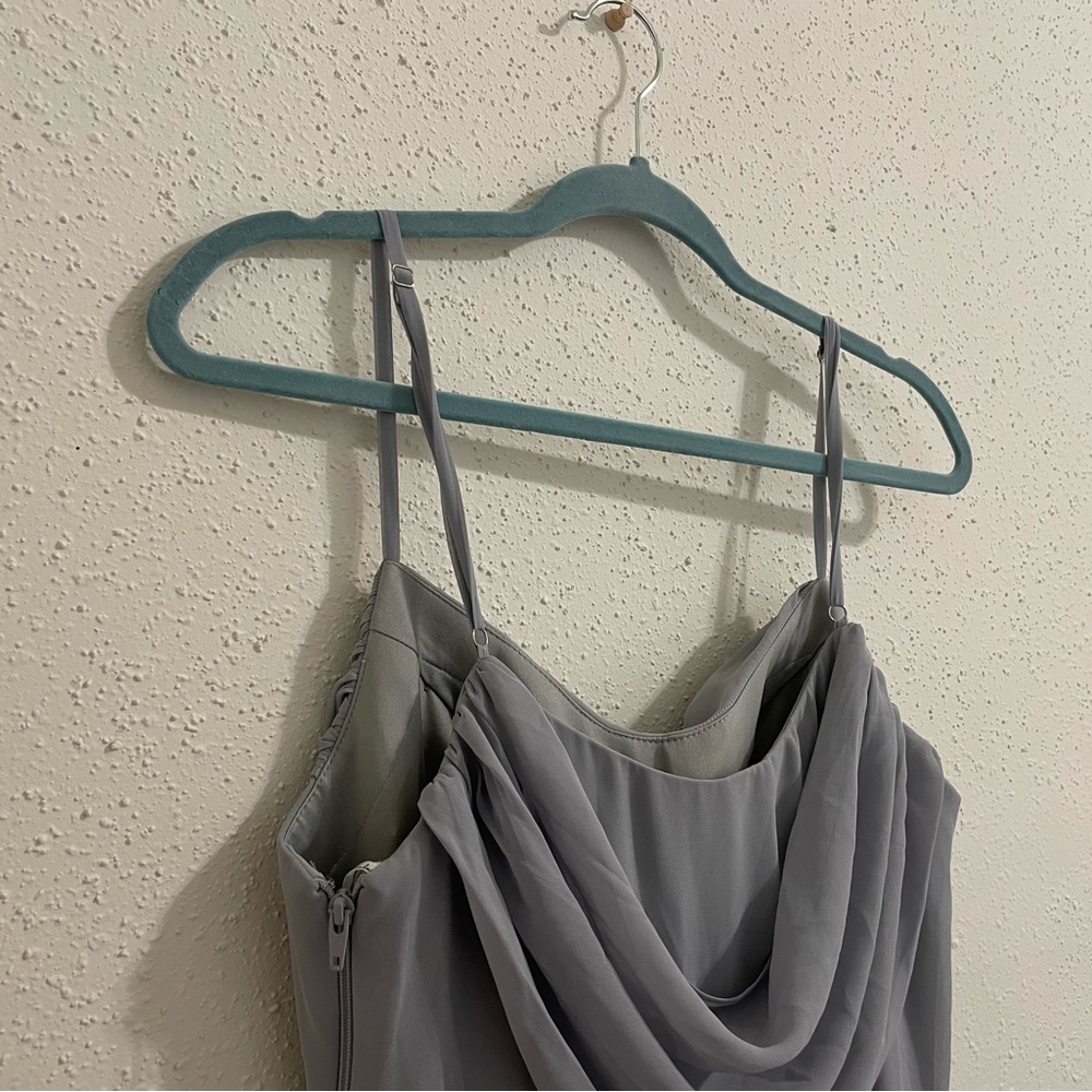 Lulu’s Captivated Light Grey Cowl Neck Maxi Dress - Size 6 - Picture 13 of 15